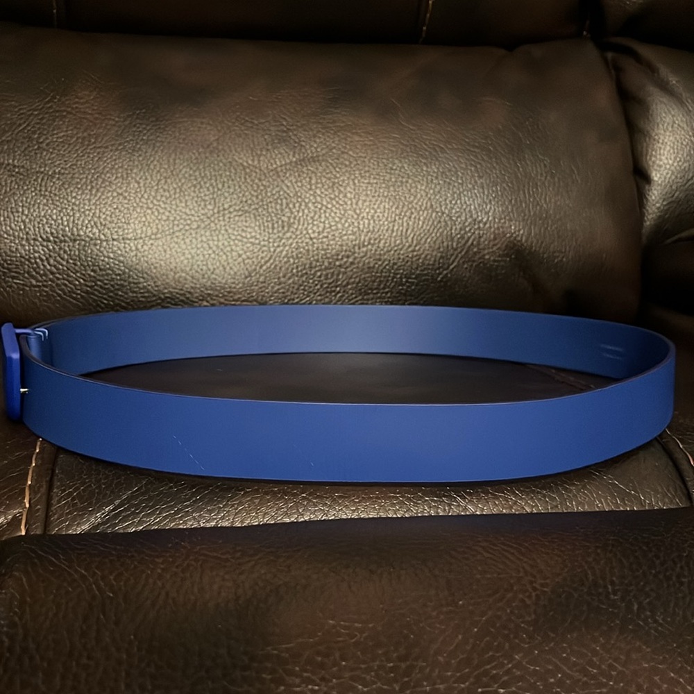 Burberry unisex check nova embossed leather shield logo monogram belt NEW - Picture 4 of 8